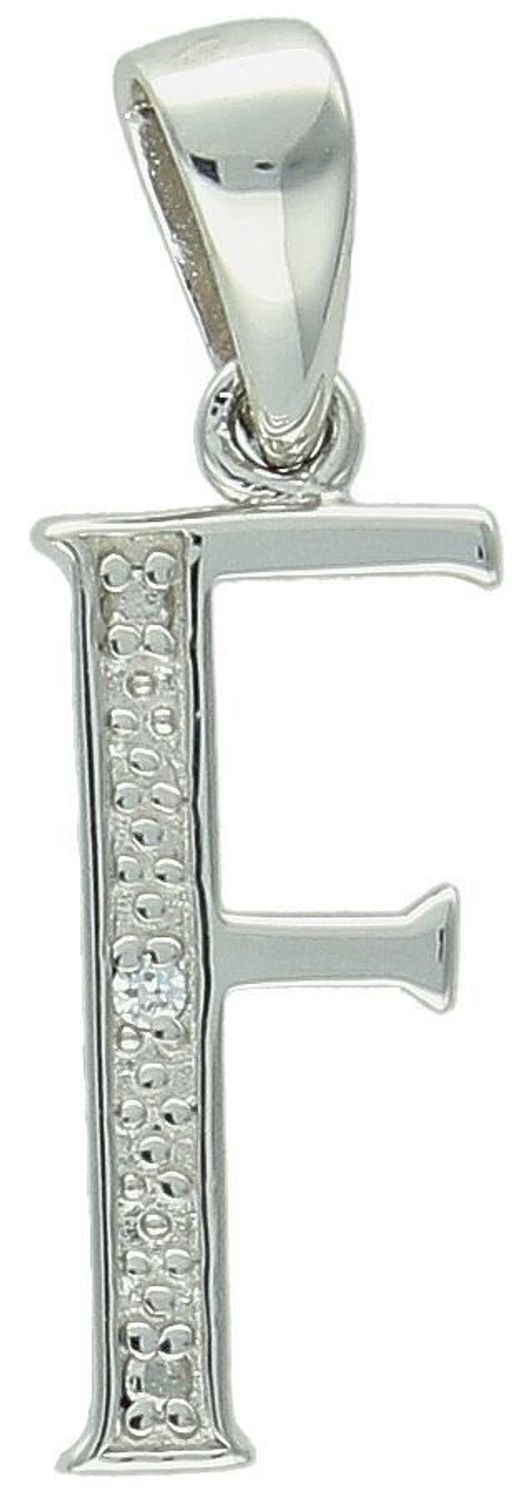 Zawieszka literka F z cyrkoniami próba 925, AP17-0213 F Zawieszka w kształcie literki „F” ozdobiona cyrkoniami to elegancka i subtelna biżuteria wykonana z wysokiej jakości srebra próby 925. 1.jpg